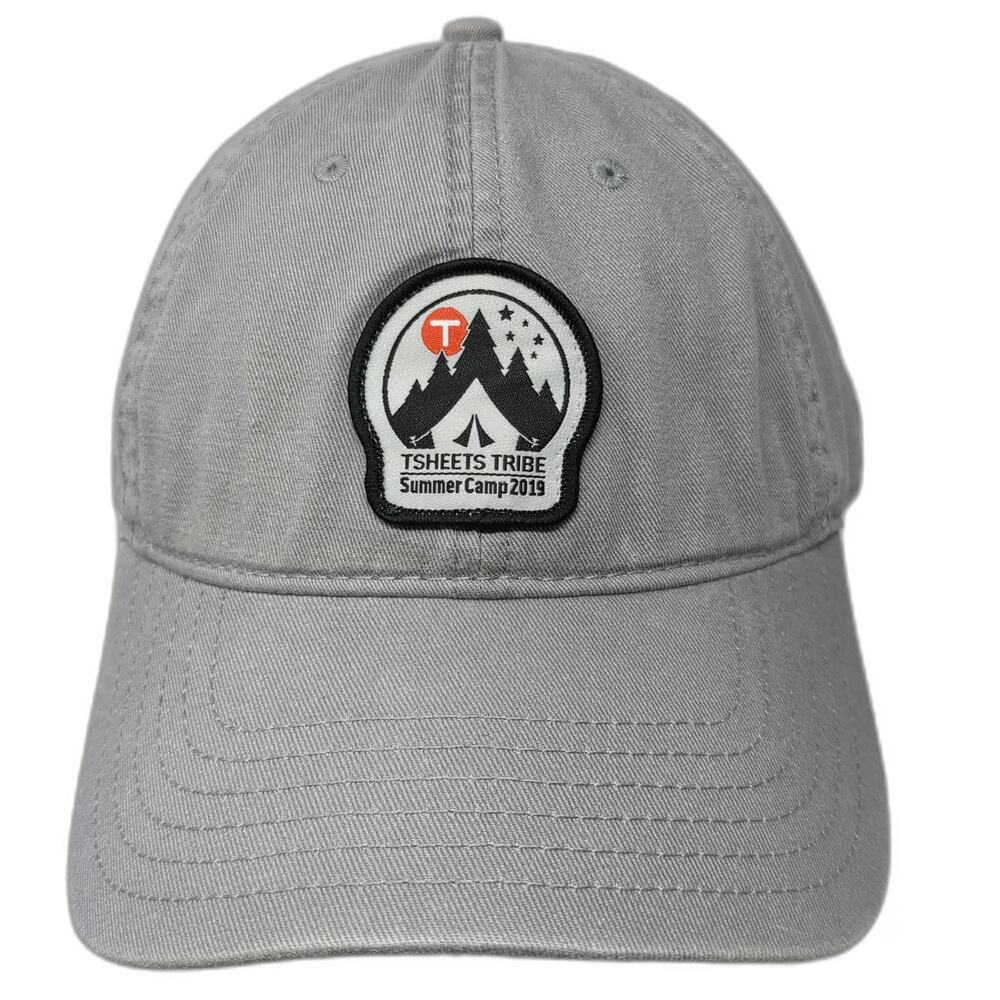 Anvil Baseball Cap Gray Black Red One Size TSheets Summer Camp Hat